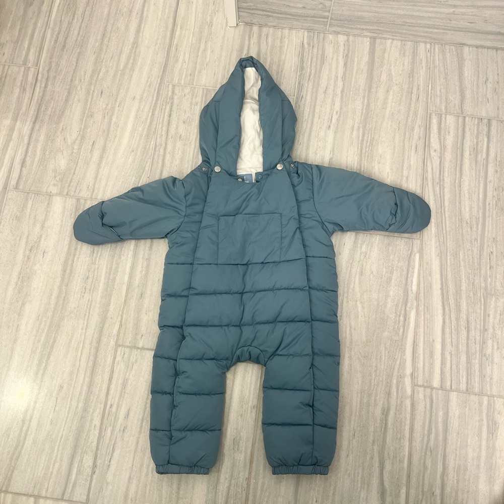 Jacadi Paris Teal Baby Snowsuit NEVER WORN